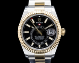 Rolex 326938 Sky Dweller 18K Gold Silver black Dial