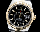 Rolex 326938 Sky Dweller 18K Gold Silver black Dial