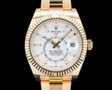 Rolex 326938 Sky Dweller 18K Yellow Gold Silver Dial