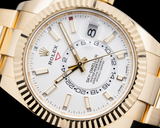 Rolex 326938 Sky Dweller 18K Yellow Gold Silver Dial